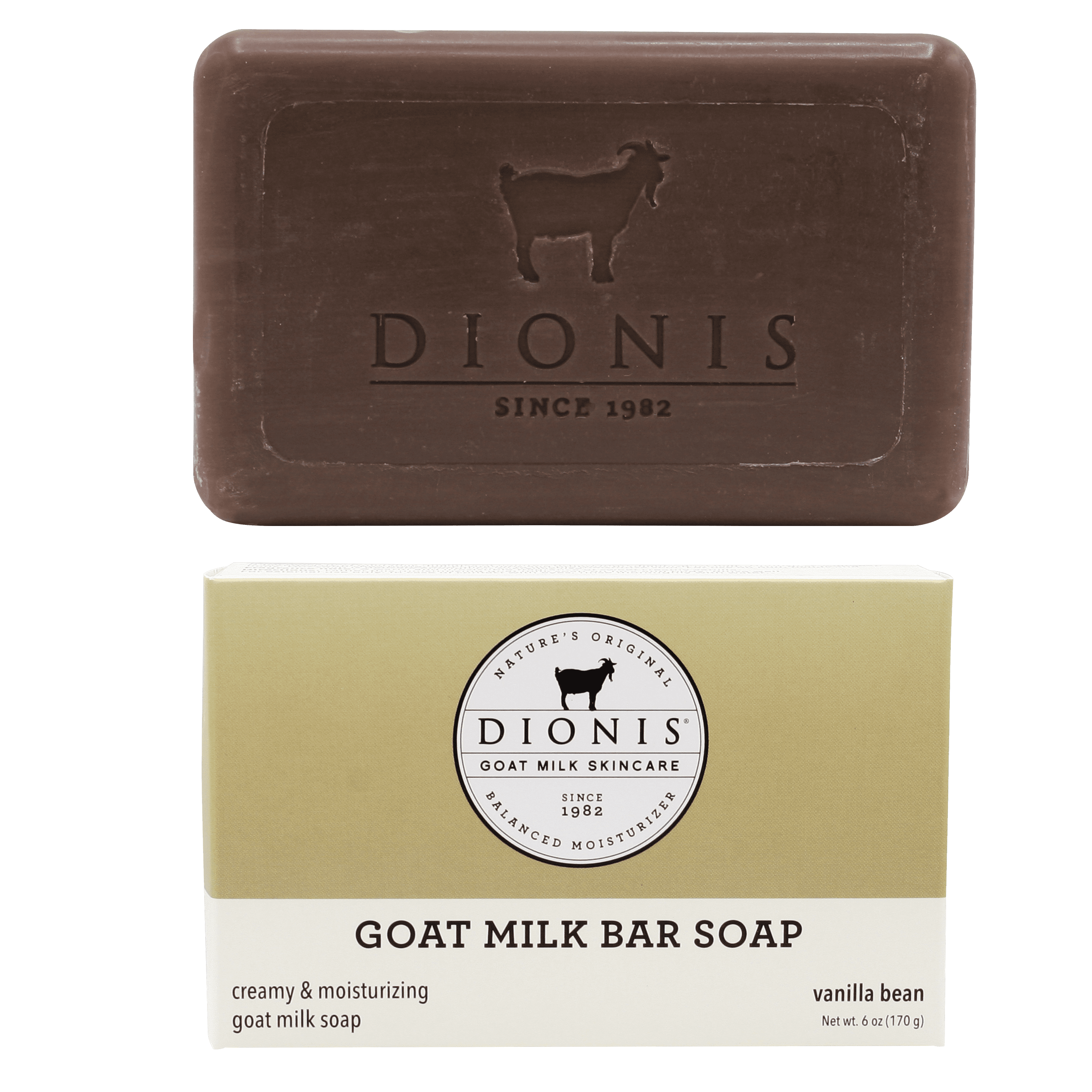 DIONIS VANILLA BEAN GOAT MILK BAR SOAP, 6 OZ
