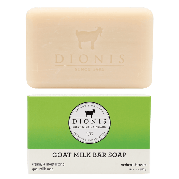DIONIS LEMON VERBENA & CREAM GOAT MILK BAR SOAP, 6 OZ