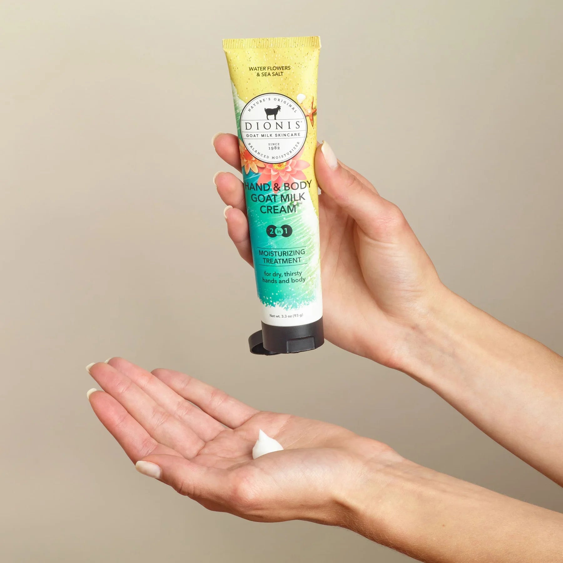 3.3OZ WATER FLOWERS & SEA SALT HAND CREAM