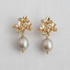 BAROQUE FLORAL PEARL DROP EARRINGS
