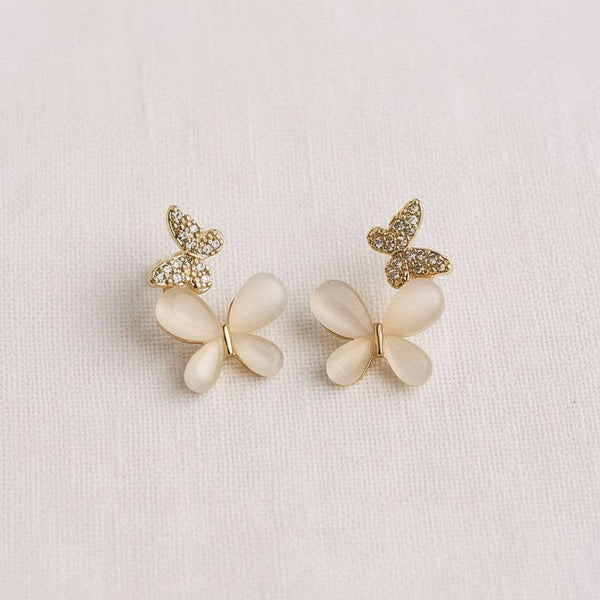 ELEGANT BUTTERFLY DROP EARRINGS