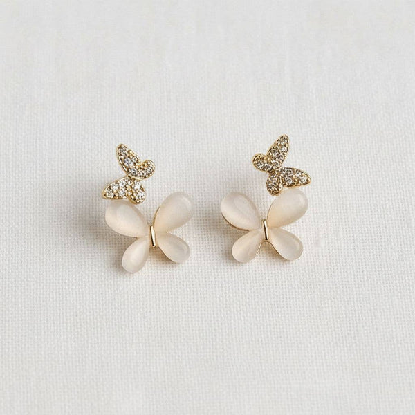 ELEGANT BUTTERFLY DROP EARRINGS