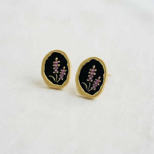 ARTISTIC LAVENDER DROP EARRINGS