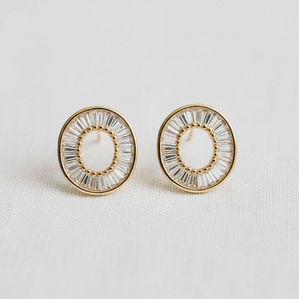 CHIC GEOMETRIC CIRCLE DROP EARRINGS