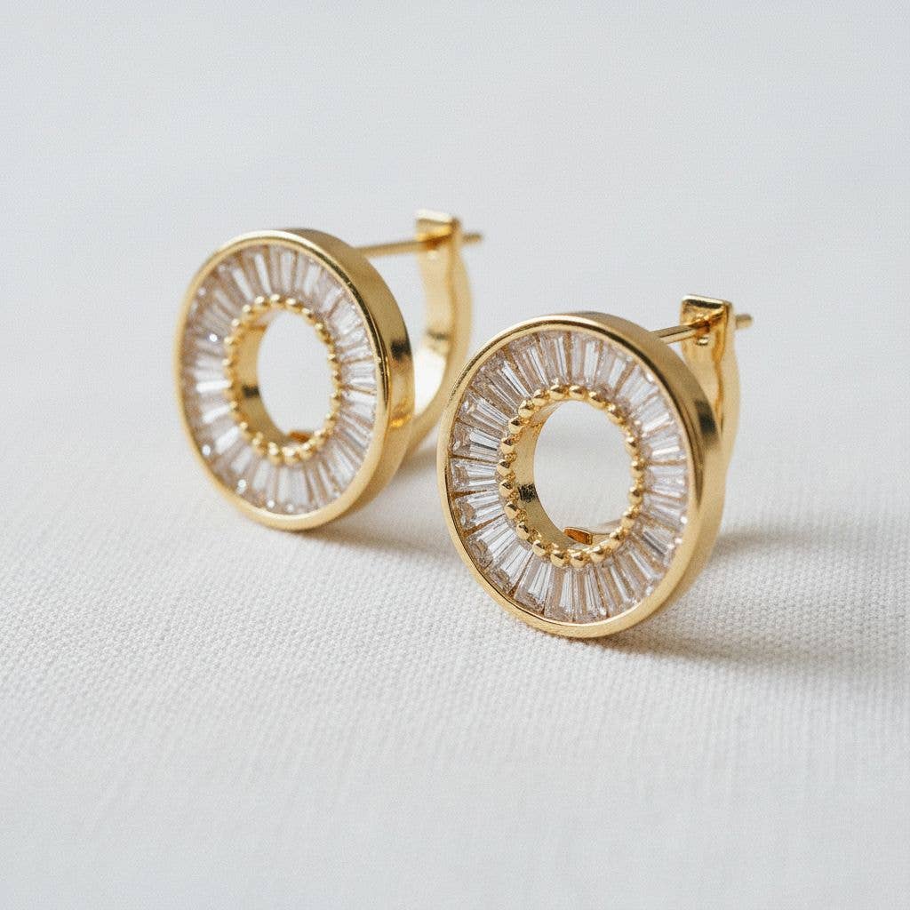 CHIC GEOMETRIC CIRCLE DROP EARRINGS