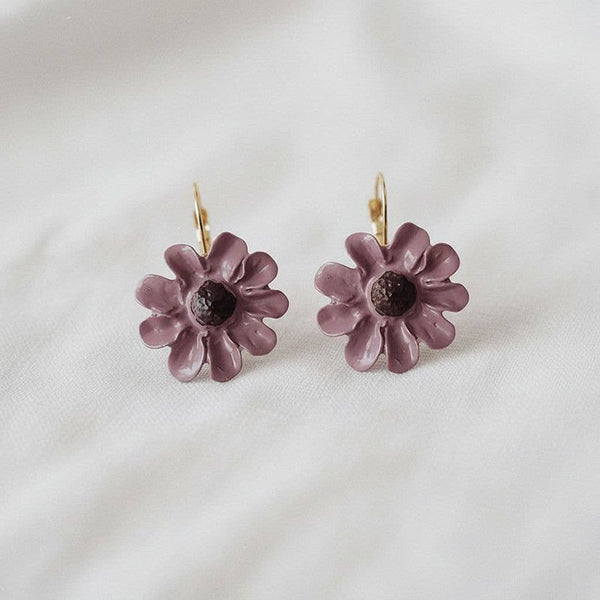 RENAISSANCE ENAMEL FLOWER EARRINGS