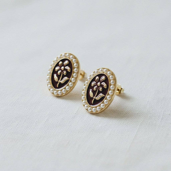 ELEGANT FLORAL DROP EARRINGS