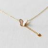 SHELL BUTTERFLY TASSEL NECKLACE