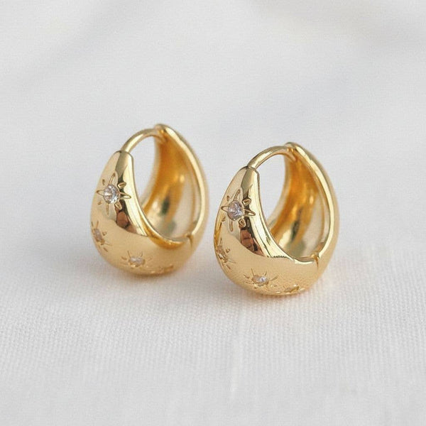 GEOMETRIC STAR DROP EARRINGS