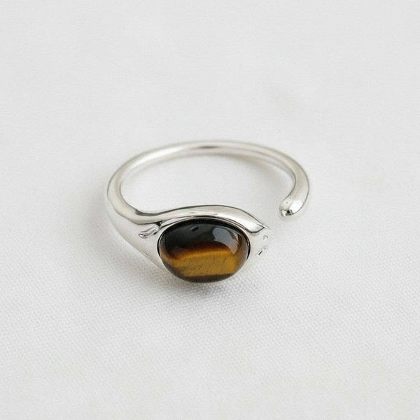 GEOMETRIC TIGER EYE RING