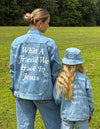 WHAT A FRIEND IN JESUS KIDS DENIM JEACKET