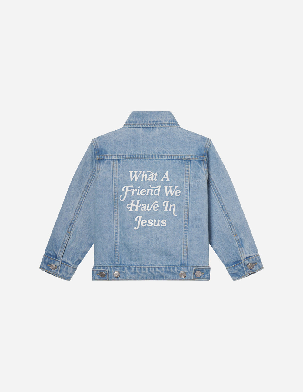 WHAT A FRIEND IN JESUS KIDS DENIM JEACKET