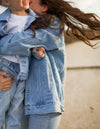 WHAT A FRIEND IN JESUS KIDS DENIM JEACKET