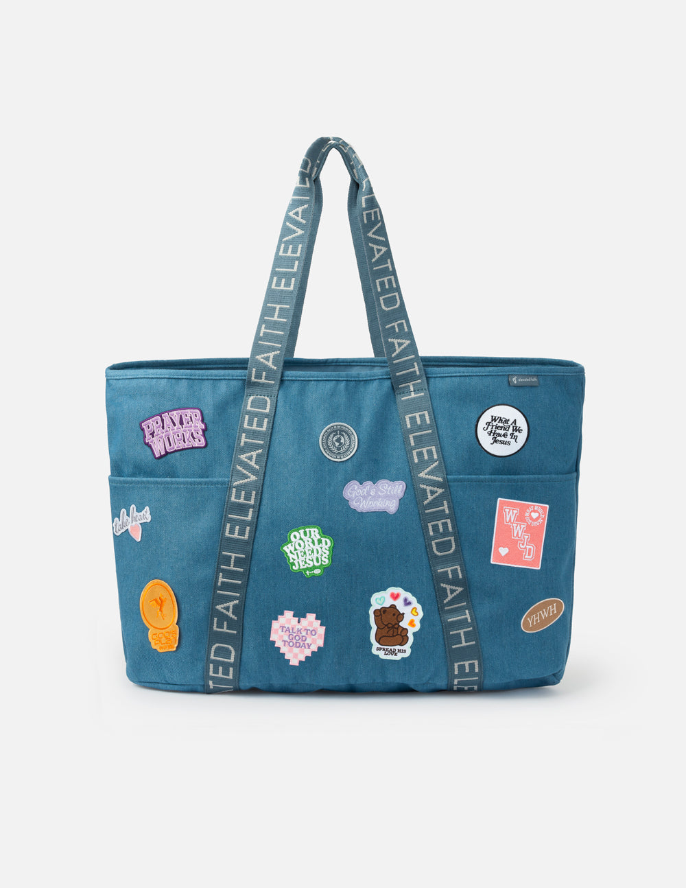 A LARGE EVERYDAY DENIM TOTE PATCH KIT