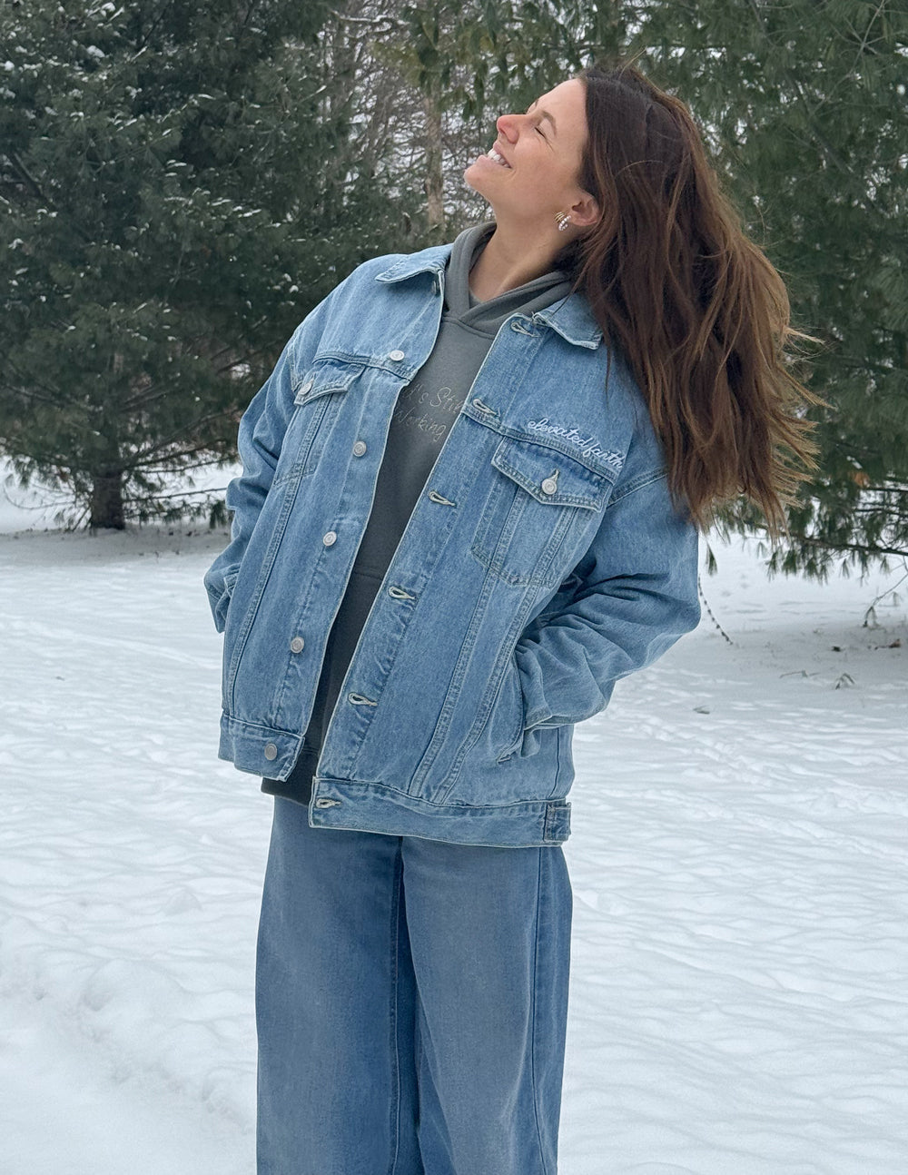 WHAT A FRIEND IN JESUS DENIM JACKET