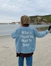 WHAT A FRIEND IN JESUS DENIM JACKET