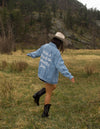 WHAT A FRIEND IN JESUS DENIM JACKET