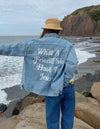 WHAT A FRIEND IN JESUS DENIM JACKET