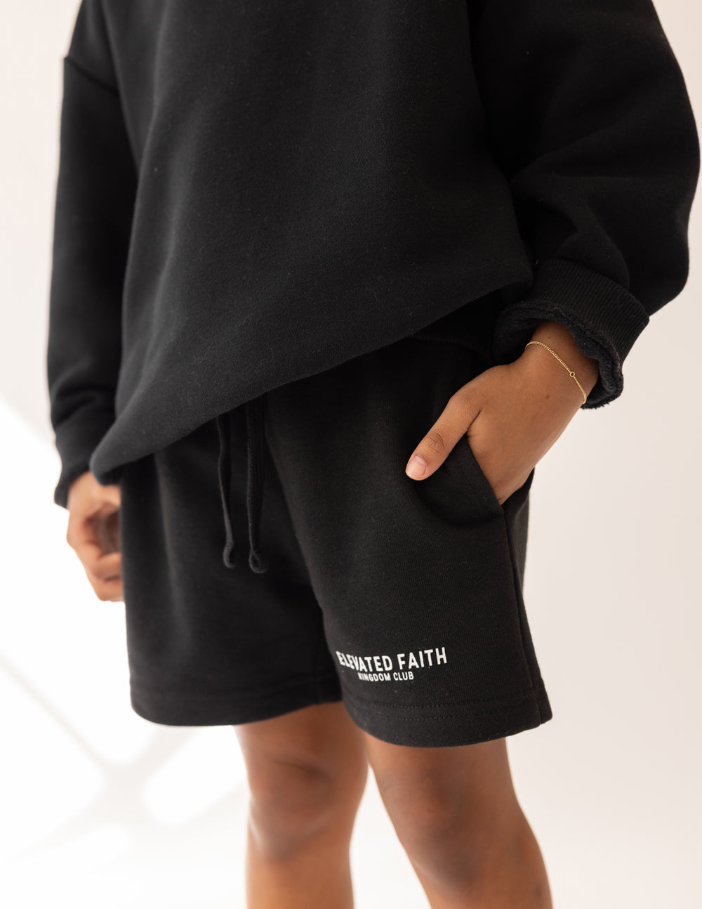 KINGDOM CLUB BLACK KIDS SHORT