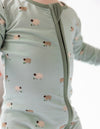 LAMB BAMBOO CONVERTIBLE FOOTED ONESIE