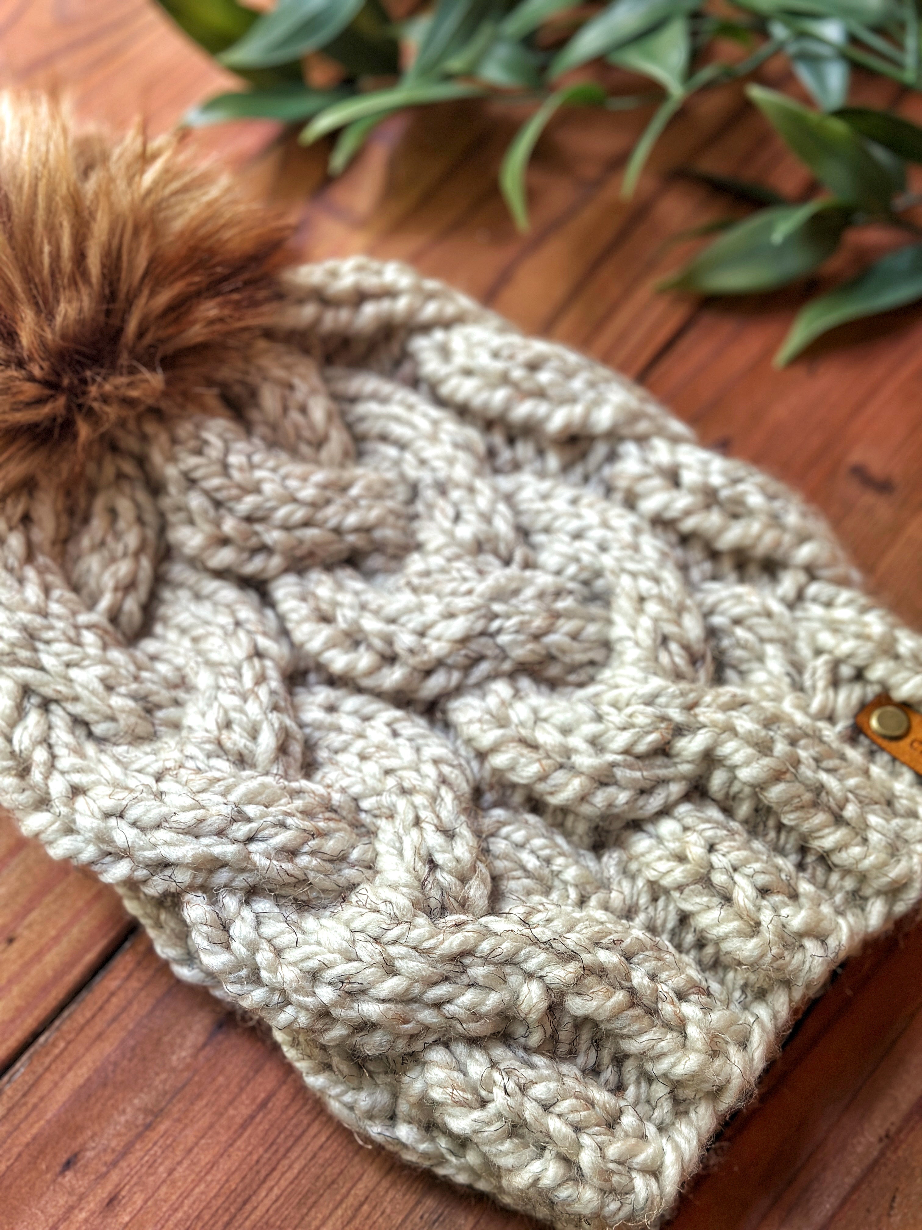 MONSTER CABLES BEANIE IN WHEAT