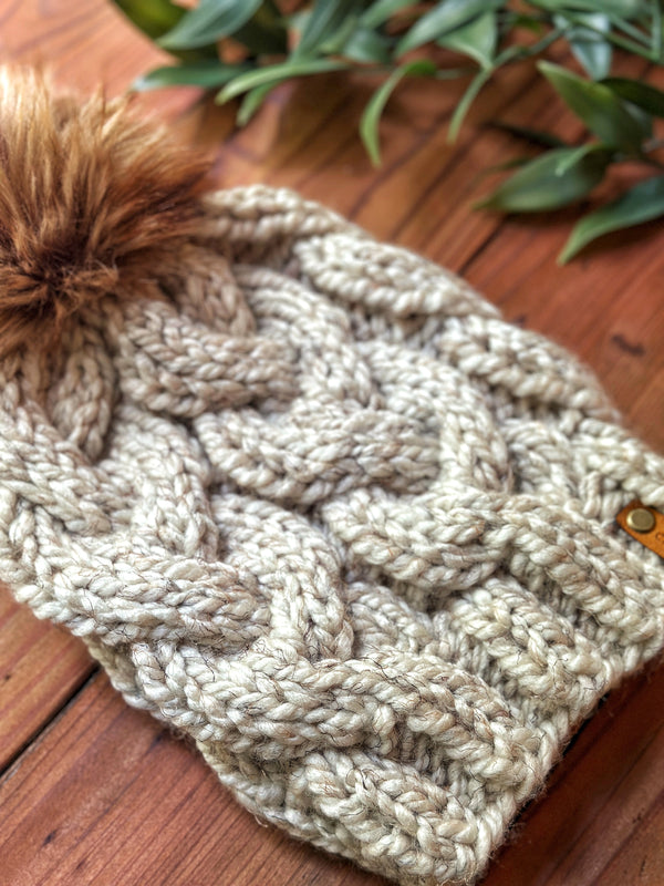 MONSTER CABLES BEANIE IN WHEAT