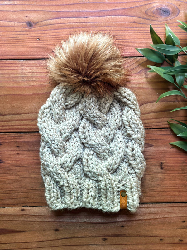 MONSTER CABLES BEANIE IN WHEAT