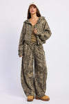 ALINA CAMO BARREL PANTS