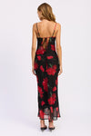 FLORAL PRINTED COWL NECK MAXI DRESS