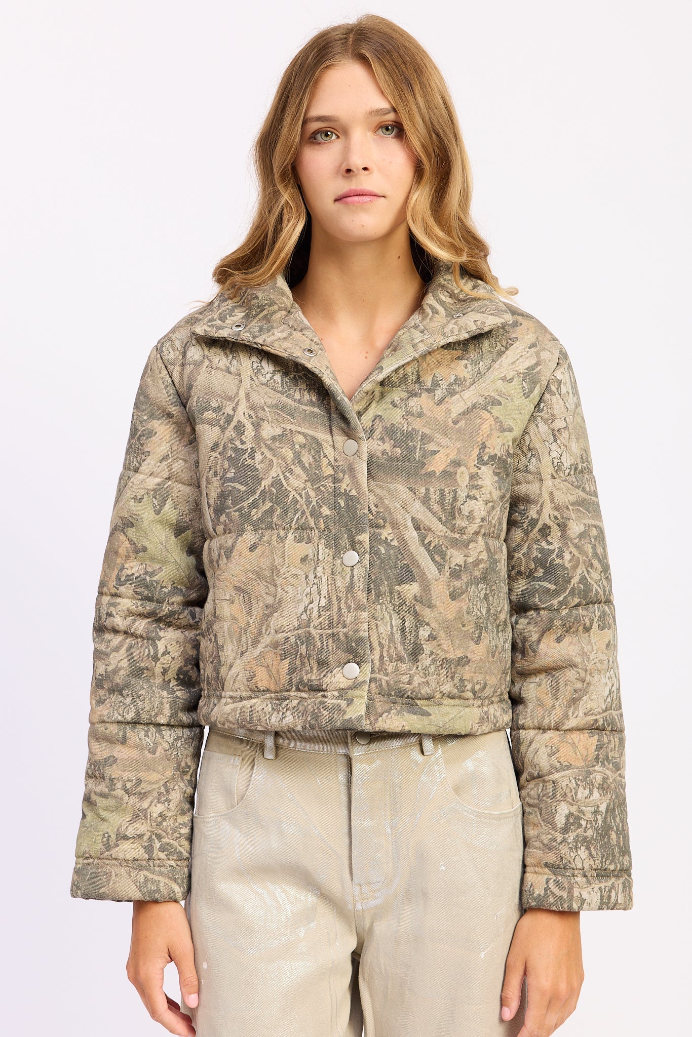 DINARA CAMO PUFFER JACKET