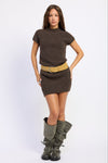 INEZ MOCK NECK MINI DRESS