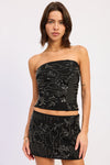 IRIS BEADED TUBE TOP