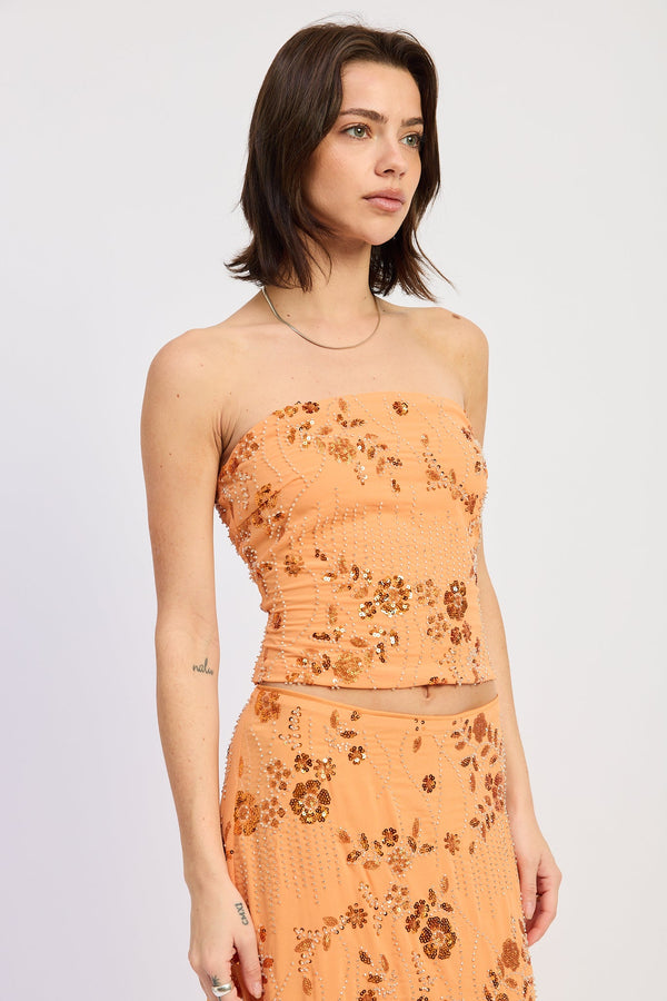 IRIS BEADED TUBE TOP