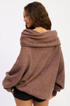 NADIA DRAMATIC OFF-THE-SHOULDER SWEATER