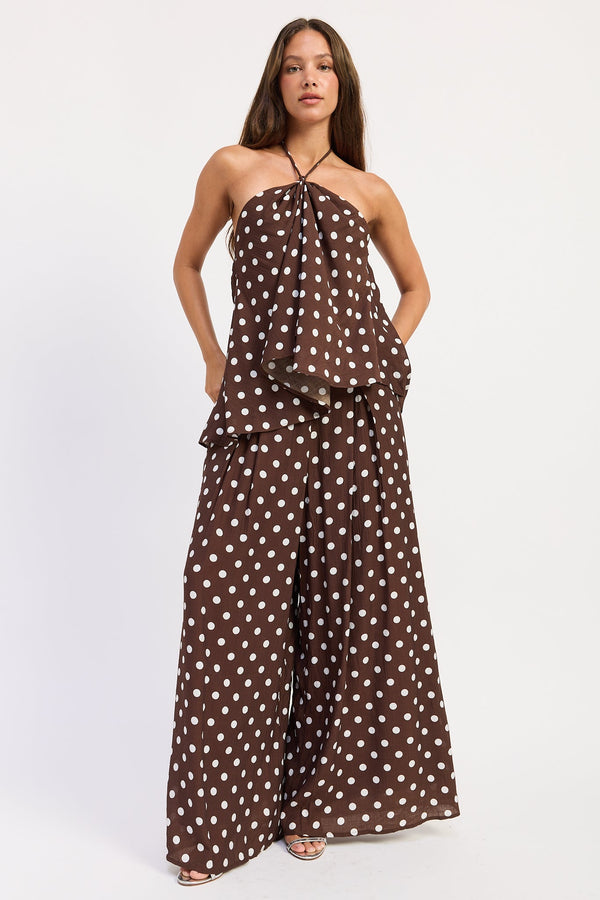 VALERIE WIDE PLEATED PANTS