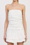 POPLIN TUBE DRESS WITH BACK TIE