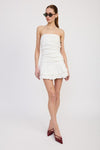 POPLIN TUBE DRESS WITH BACK TIE