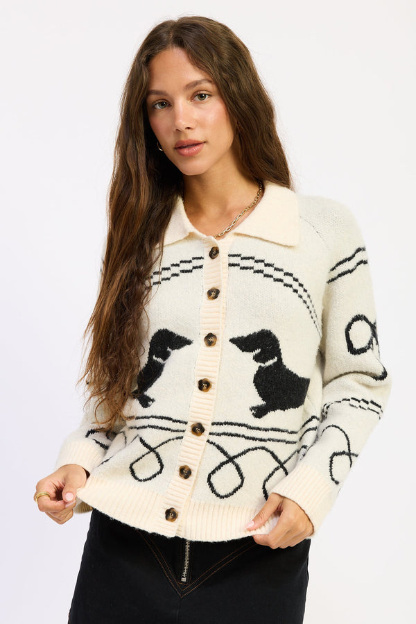 ROBIN DACHSHUND CARDIGAN