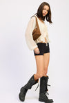 WHIMSEY LONG SLEEVE RUFFLE BLOUSE