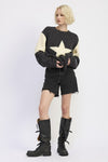 OVERSIZED SWEATER WITH STAR PRINT