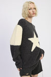 OVERSIZED SWEATER WITH STAR PRINT