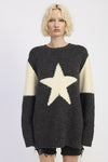OVERSIZED SWEATER WITH STAR PRINT