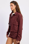XENIA SUEDE CROPPED JACKET