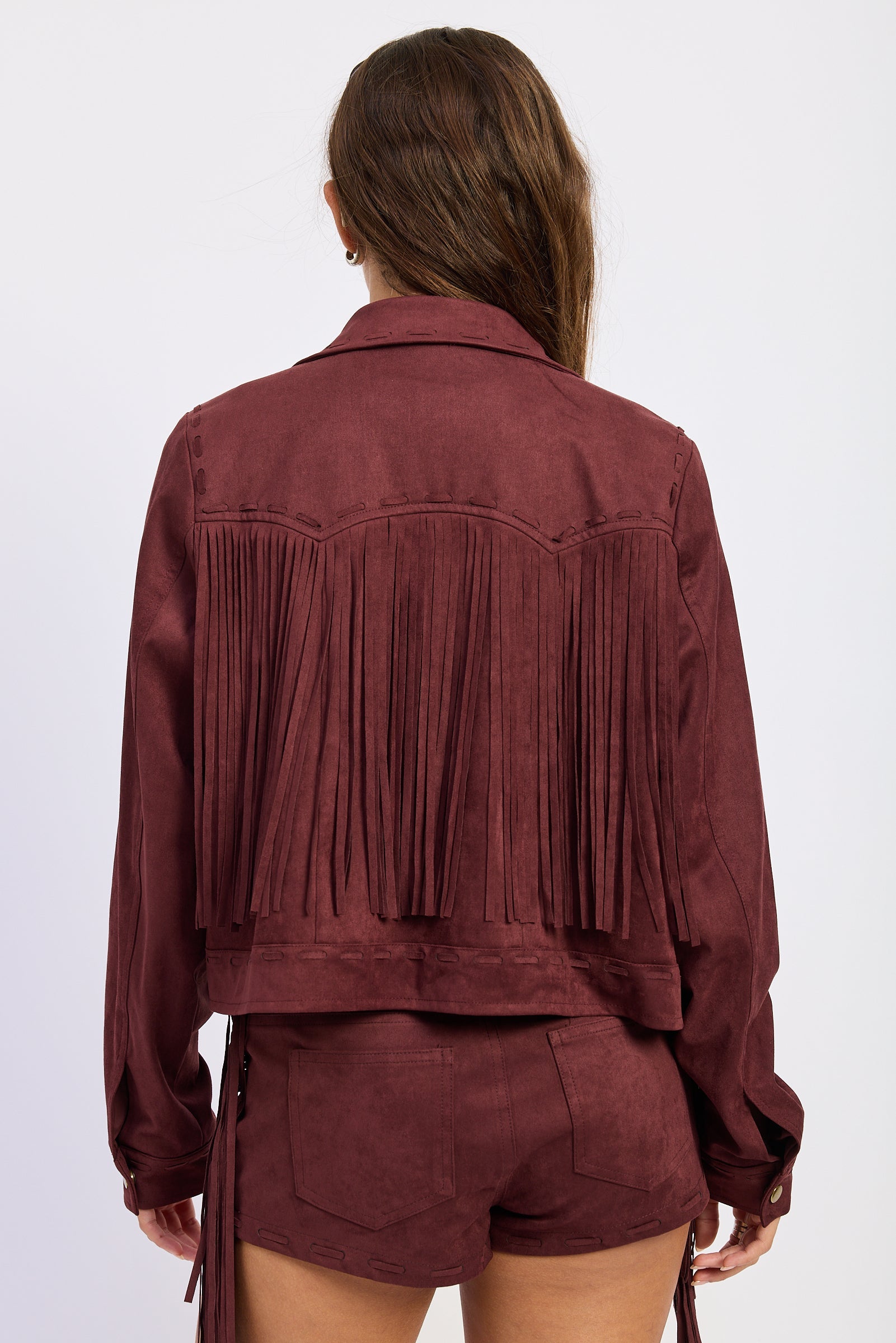 XENIA SUEDE CROPPED JACKET