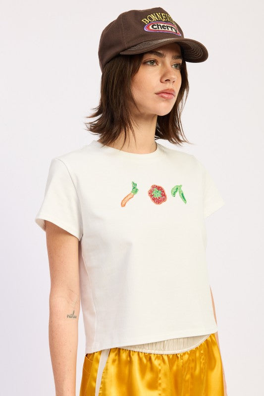 FARMER'S MARKET EMBROIDERED BABY TEE