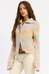 MIRA LEMON SORBET ZIP UP TOP