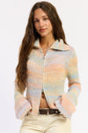 MIRA LEMON SORBET ZIP UP TOP