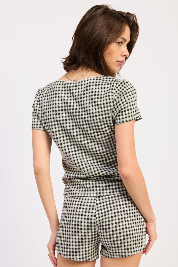 VIVIA GINGHAM TOP