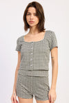 VIVIA GINGHAM TOP
