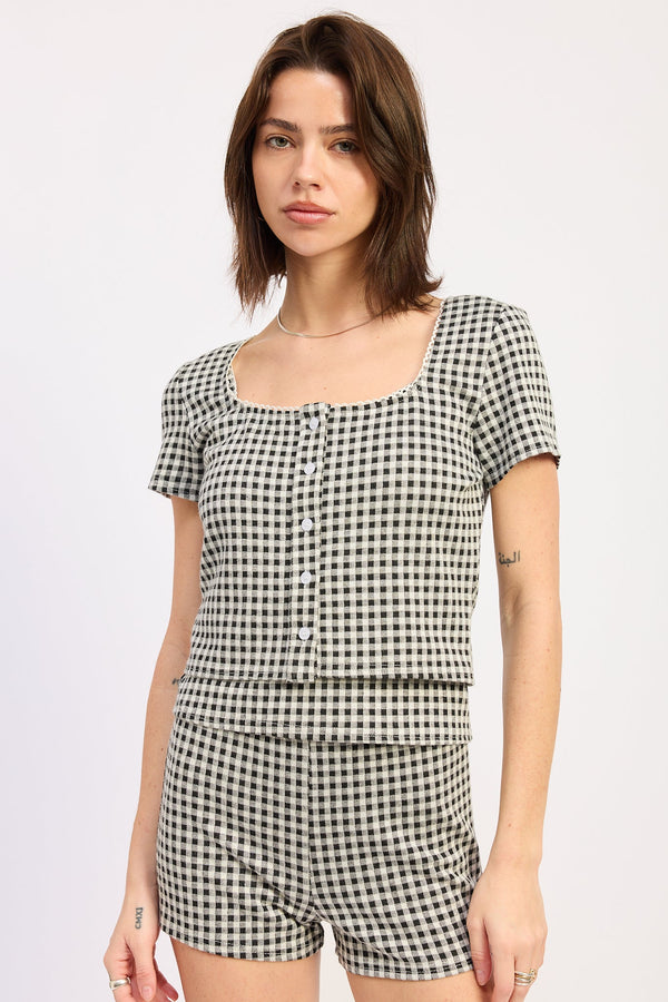 VIVIA GINGHAM TOP